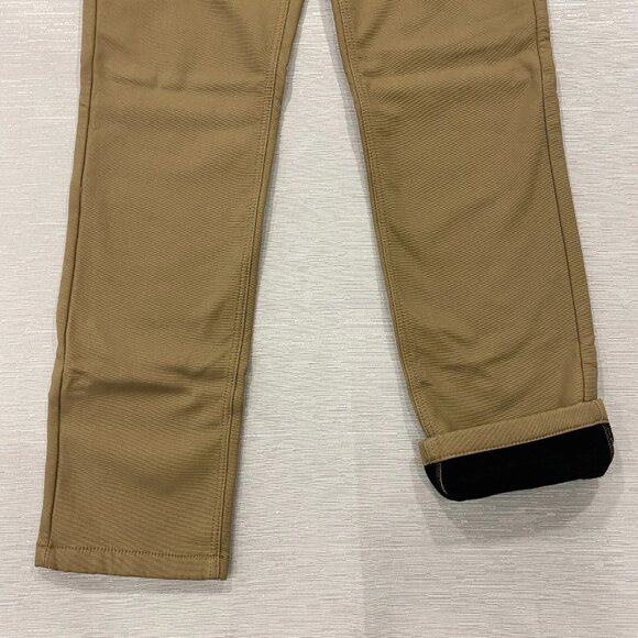 CAT Caterpillar Work Pants Mens 30 x 34 Brown Canvas Fleece Lined Insulated - Picture 7 of 15
